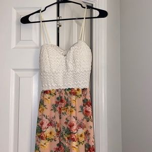Flower printed maxi dress